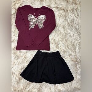 The children’s place skirt and shirt.